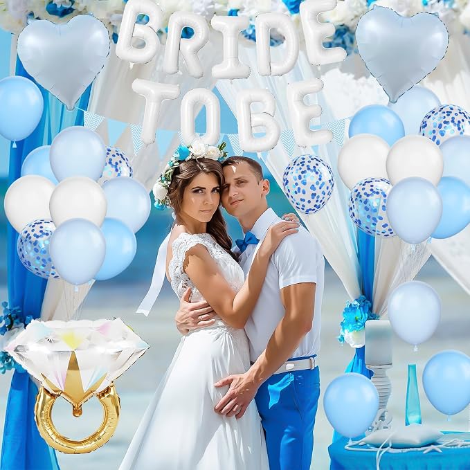Blue White Bachelorette Party Decorations - Image 6