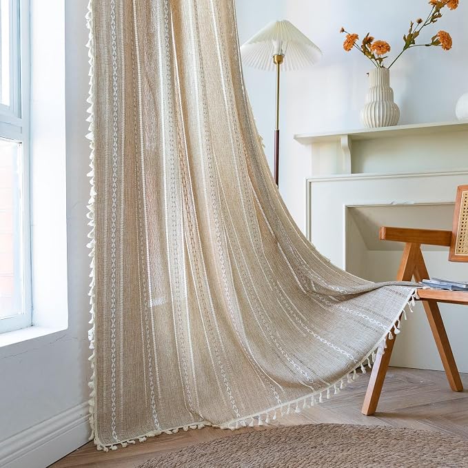 Sutuo Home Boho Curtain for Bedroom Living Room 84 Inches Length, Light by SutuoHome
