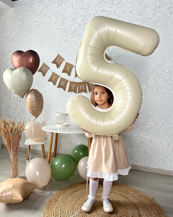 Cream 5 Balloon - Image 2