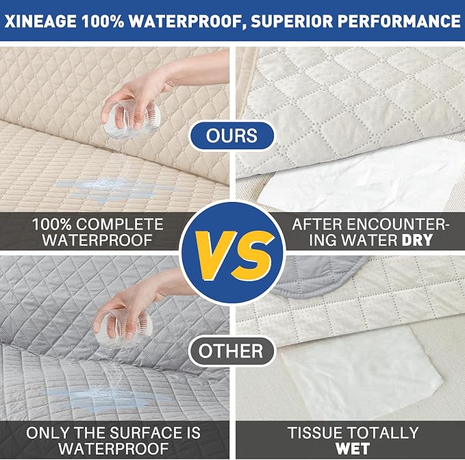 XINEAGE Quilted Sofa Cover Waterproof Couch Covers - Image 3