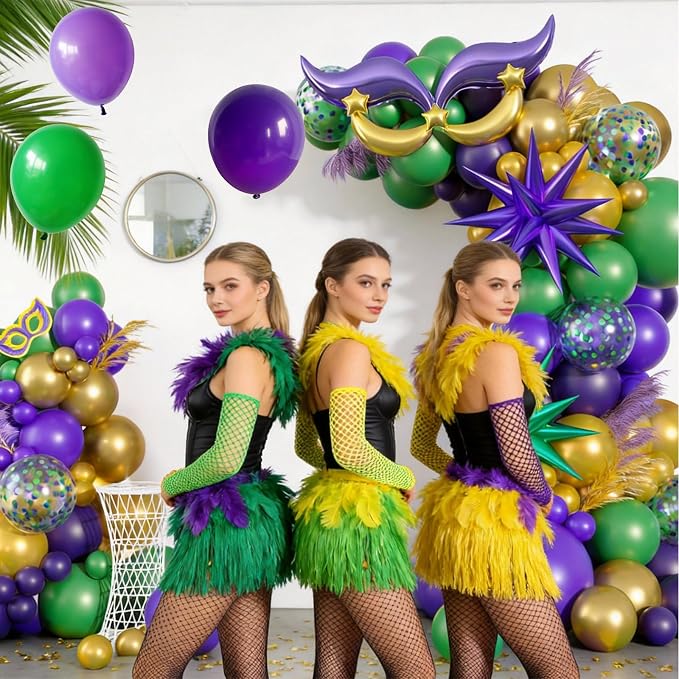Purple Green Balloon Garland Arch Kit - Image 4