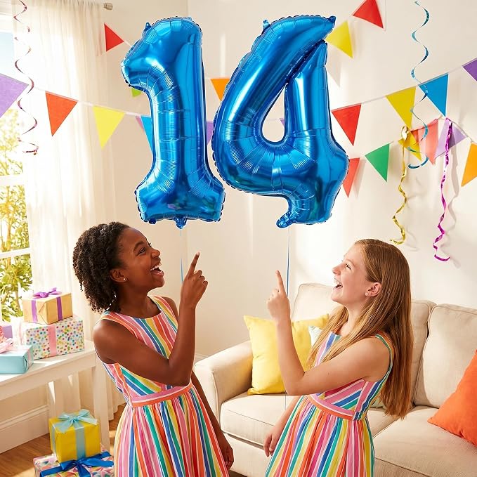 Number 14 Balloon Foil Mylar Balloons - Image 2