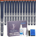 Geoleap Golf Grips Set of 13- Soft Golf Club Grips,Reduce Taper Design Provides High Traction and Performance,13 Grips with 15 Tapes and 13 Grips with All Repair Kits for Choice.