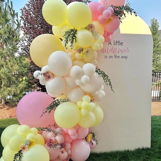 Pink and Yellow Balloon Arch Kit - Image 4