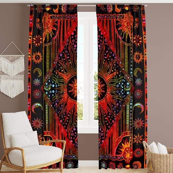 Bless International Beautiful Indian Bohemian Psychedelic Hippie Burning Sun by BlessInternational