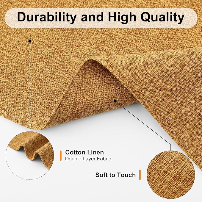 Homaxy Cloths Placemats for Dining Table Set of 6, Amber | Heat Resistant - Image 4