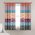 Lush Decor Bohemian Stripe Window Curtain Panels, Pair 52" W x 63" L Fuchsia & by LushDecor