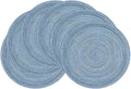 SHACOS Round Braided Placemats Set of 6 Circle Place Mats Kitchen Table Mats by SHACOS
