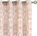 Linen Curtains 84 Inches for Living Room, Grommet Light Filtering Country by LAMIT