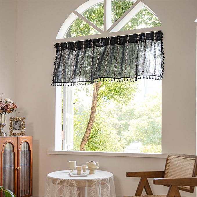 Sutuo Home Boho Valance Curtain 18 inches - Image 4