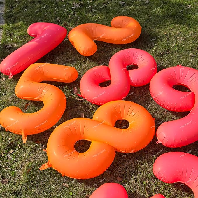 40 IN Orange Birthday Number 9 Balloon Fluorescent Orange Foil Balloon | - Image 4