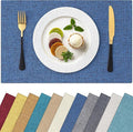 Homaxy Cloths Placemats for Dining Table Set of 6, Cotton Linen Blend Table Mats by Homaxy