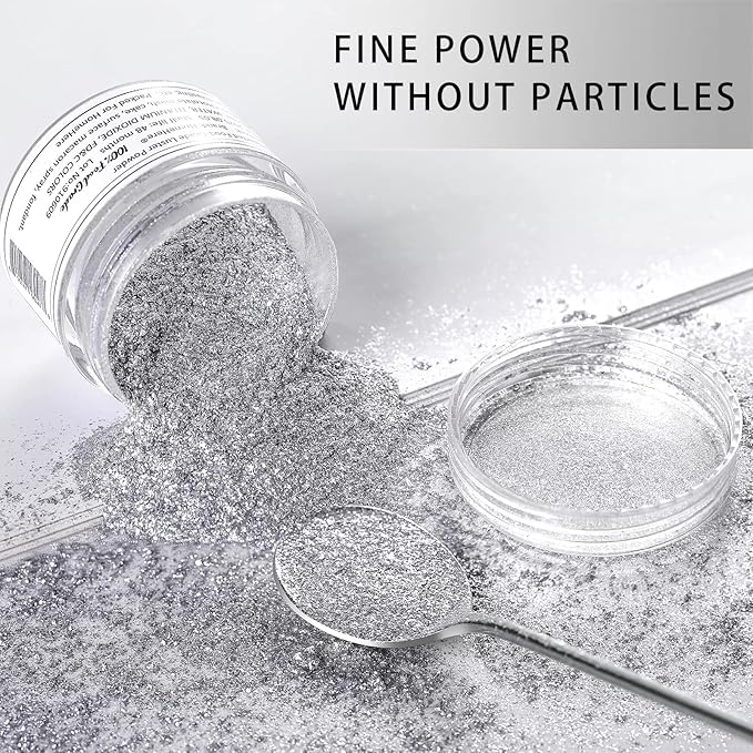 HomeHere Edible Luster Dust Food-Grade Glimmer Powder Glitter for Cake Decorating 7g, Disco Diamond Dust, Edible Sprinkle Glitter for Cocktails Drinks Baking Candy Dessert Chocolate Vegan Tasteless