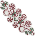 CLEENTABLE Handcrafted Beaded Table Runner – 36"x13" Art Deco Home Decor & Luxury Dinner Table Centerpiece in Vibrant Cherry Reddish with 85% Glass Beads, Durable Polyester Backing