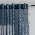 Boho Navy Blue Curtains 63 inch Length by MEETSKY
