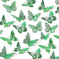 SAOROPEB 3D Butterfly Wall Decor 48 Pcs Dark Green Butterfly Decorations | 4 by SAOROPEB