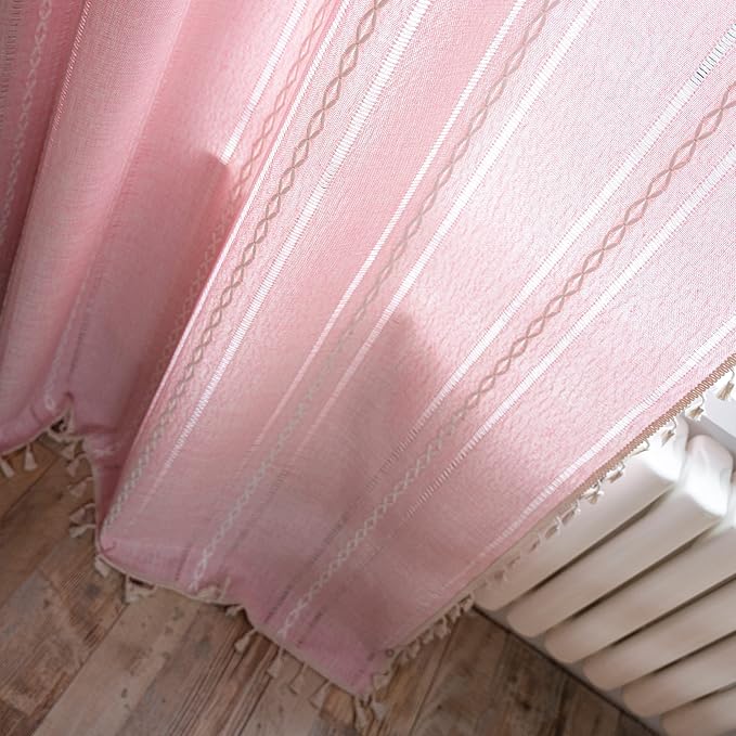 Sutuo Home Boho Curtains for Bedroom Living Room Nursery Kitchen, Light - Image 5