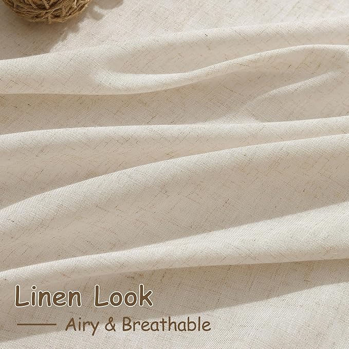 Cream Beige Curtains 90 Inches Long - Image 4