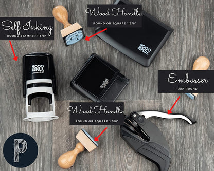 Book Embosser Personalized from The Library of | Ex Libris | Floral Stamper | Custom Library Stamps | Monogram Self-Inking Wood Handle (Floral 3)