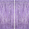 2 Pack Fringe Curtains Foil Shiny Fringe Backdrop Tinsel Door Streamers Foil by TOTAFAM