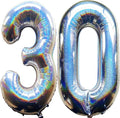 Jonhamwelbor 40 Inch Laser Silver 30 Balloon Numbers Foil Mylar Giant Balloon by Jonhamwelbor