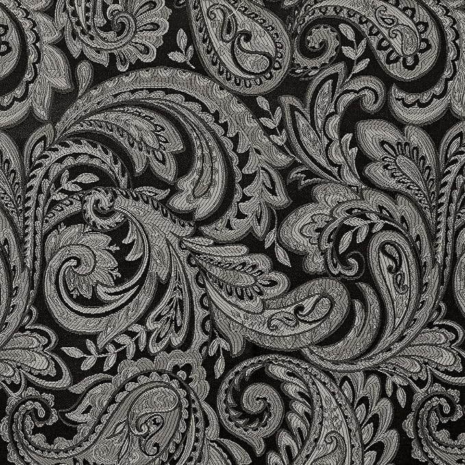Madison Park Faux Silk Paisley Jacquard, Rod Pocket Curtain - Image 6