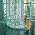 WAZZIO Boho Lace Curtains 2 Panels 63 Inch -Victorian Sheer Panel Drape French by WAZZIO