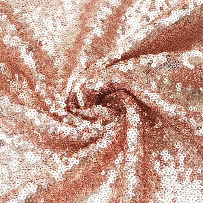 Eternal Beauty Rose Gold 3mm Sequin Backdrop 7x7 Ft - Image 9
