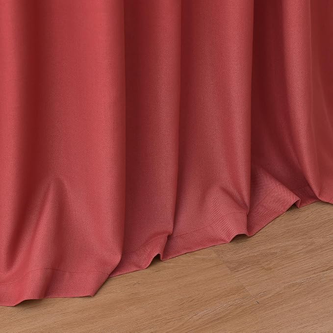 Christmas Red Linen Curtains 102 Inches Long - Image 9
