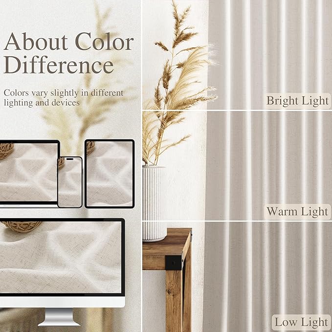Pearl White Curtains 90 Inches Long - Image 3