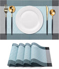 Placemats Set of 4 Washable Indoor | Outdoor Vinyl Place Mats by CADONO