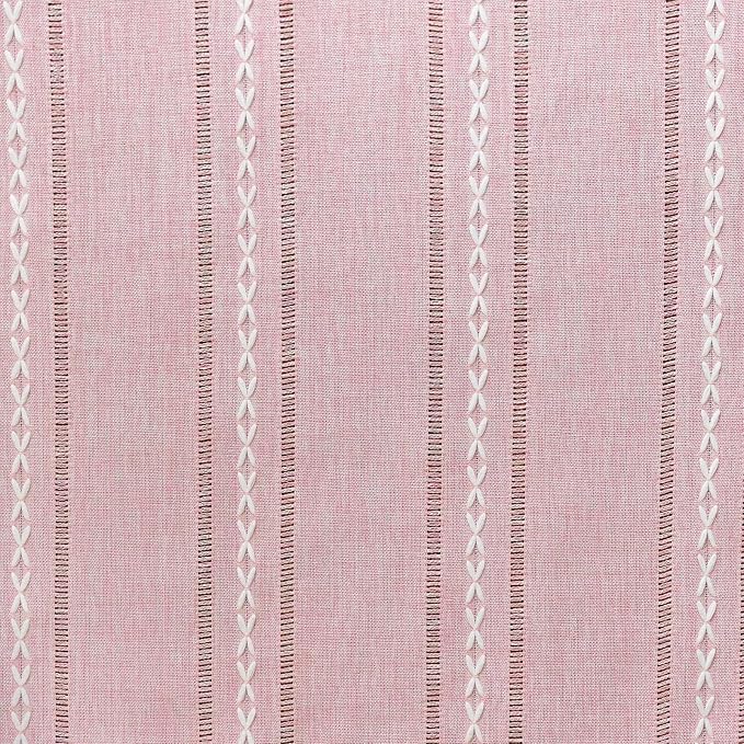 RoomTalks Cute Pink Textured Curtains - Image 8