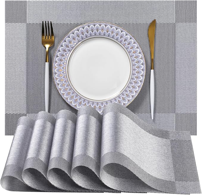 LEXMORE PlaceMats Set of 12 Vinyl/Plastic Woven Place Mats by lexmore