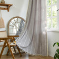 Sutuo Home Boho Curtains for Bedroom Living Room, Semi Blackout Linen Farmhouse by SutuoHome