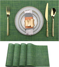 SLKQG Green Christmas Placemats Set of 4 by SLKQG
