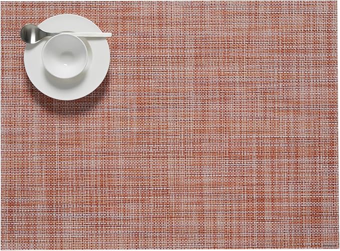 Chilewich Mini Basketweave Placemats, Woven Rectangle Placemats Set of 4 | Easy by Chilewich