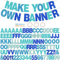 BEISHIDA Glitter Blue Mix 116 PCS A-Z DIY Letter Custom Banner Party Decor | by Beishida