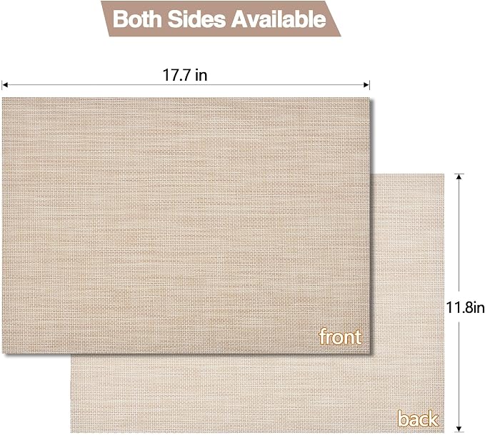SLKQG Beige Placemats Set of 4 - Image 5