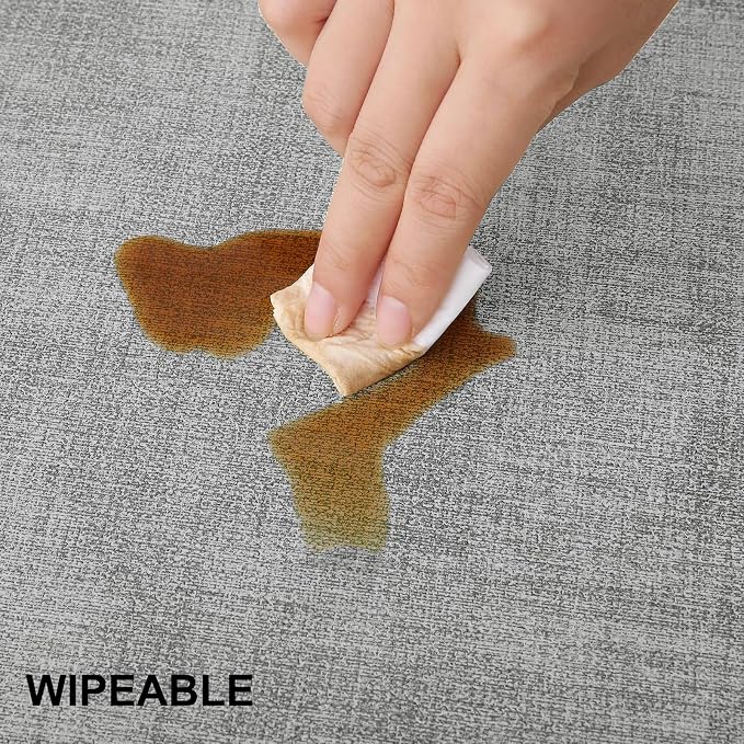 Faux Leather Heat Resistant Placemats 6 Packs, Waterproof Wipeable Dining PU - Image 5