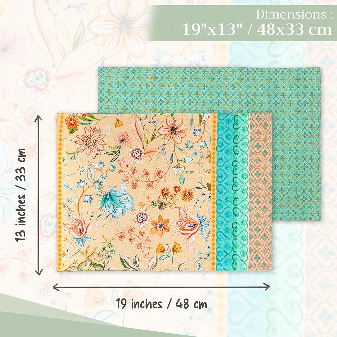 Maison d' Hermine Placemats Set of 4 Reusable 100% Cotton | Cloth Place Mats - Image 4