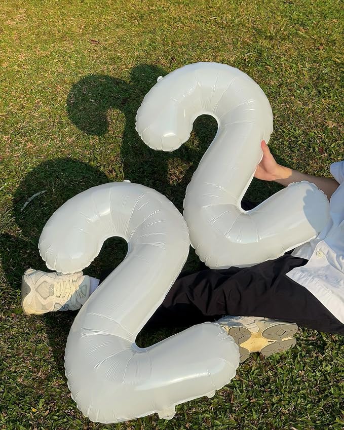 40 Inch White Number 3 Balloon Birthday Party Decorations - Image 8