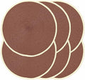 Round Placemats Set of 6, Woven Table Mats, Thin Edge, Chestnut Brown | Braided by Noctiflorous
