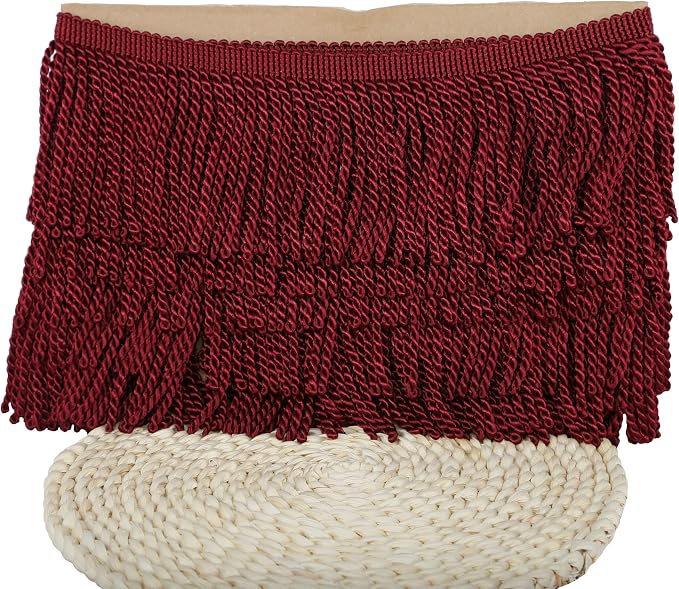 5 Yard Curtain Bullion Fringe Trim-Rayon Tassel Embellishments | 4 Inch Wide - Image 3