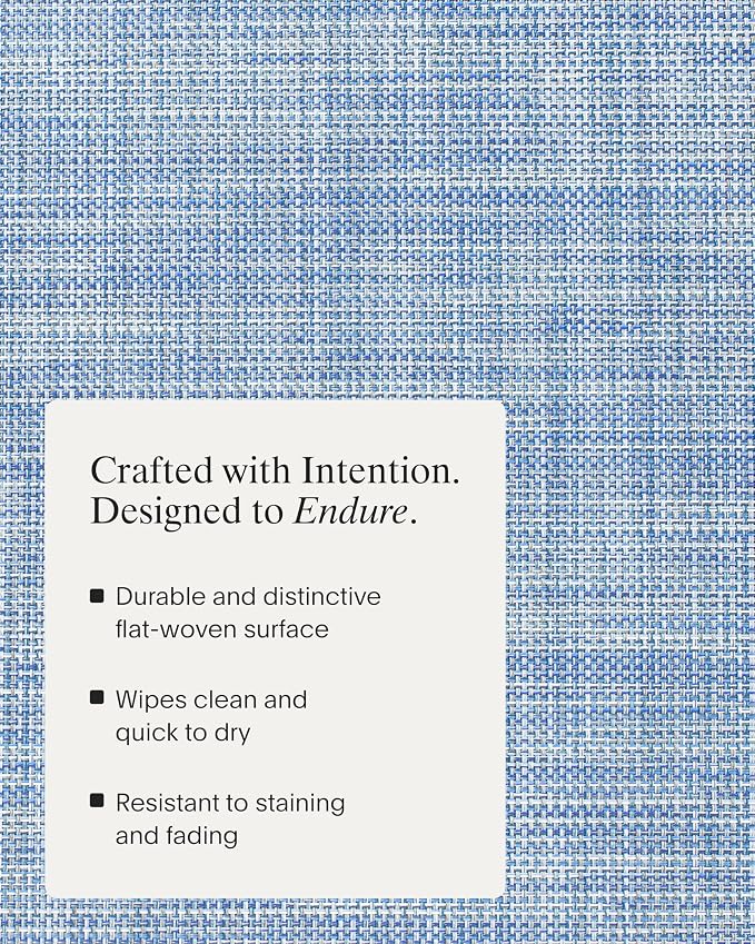 Chilewich Mini Basketweave Placemats, Woven Rectangle Placemats Set of 4 | Easy - Image 3