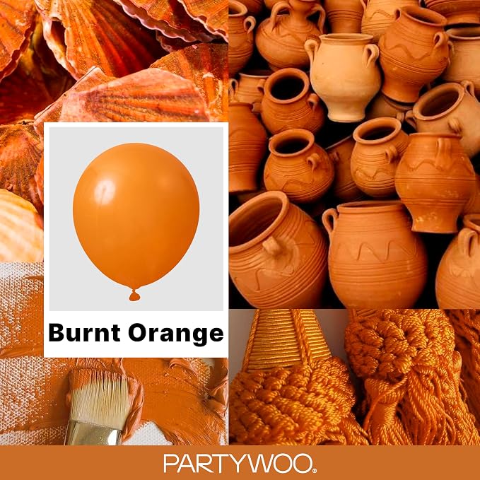PartyWoo Burnt Orange Balloons 127pcs Terracotta Fall Color 36 Inch | Different - Image 2