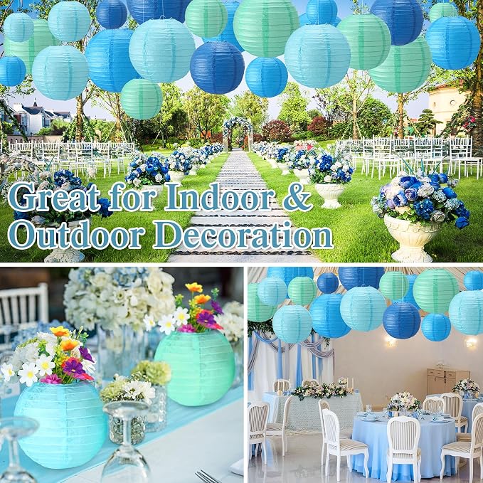 Treela 48 Pcs Paper Lanterns Party Decorations Chinese Lanterns Round Paper - Image 6