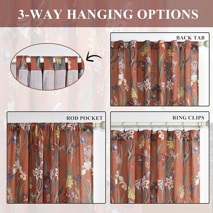 Schweek Boho Curtains 84 Inches Length 2 Panels - Image 6