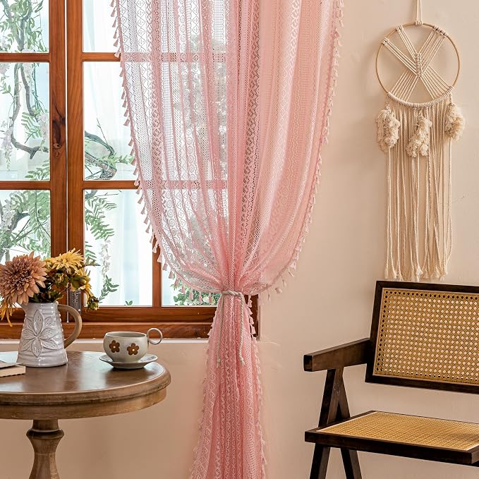 Sutuo Home Lace Sheer Boho Curtains - Image 2