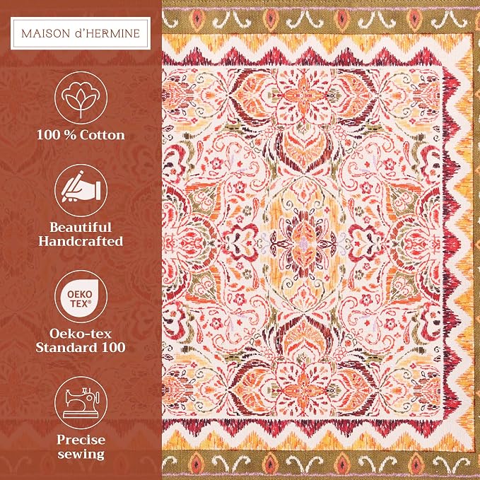 Maison d' Hermine Placemats Set of 4 Reusable 100% Cotton | Cloth Place Mats - Image 2