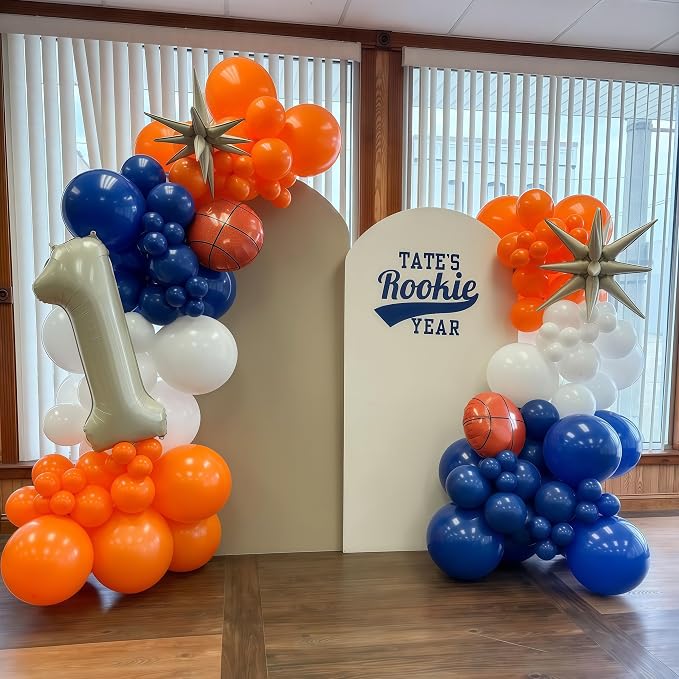 Blue and Orange Balloon Arch Garland Kit - Image 7